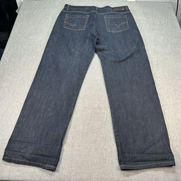 Vintage Ecko Unltd Jeans Mens 40x34 Blue Baggy 72 Unlimited Dark Wash - Picture 4 of 8